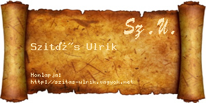 Szitás Ulrik névjegykártya