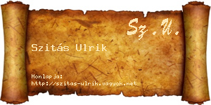 Szitás Ulrik névjegykártya